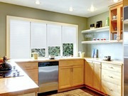 Light filtering white paper temporary blinds