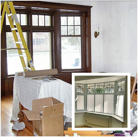 Temporary blinds when decorating