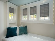 Room darkening grey paper temporary blinds